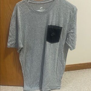 Nike Gray and Black Short Sleeve Tee
